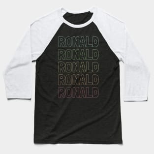 Ronald Name Pattern Baseball T-Shirt